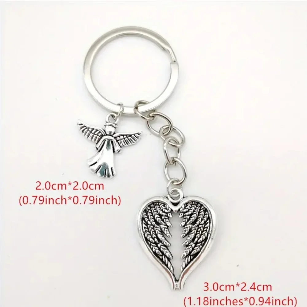 Angel Wings Key Chain keychain silver